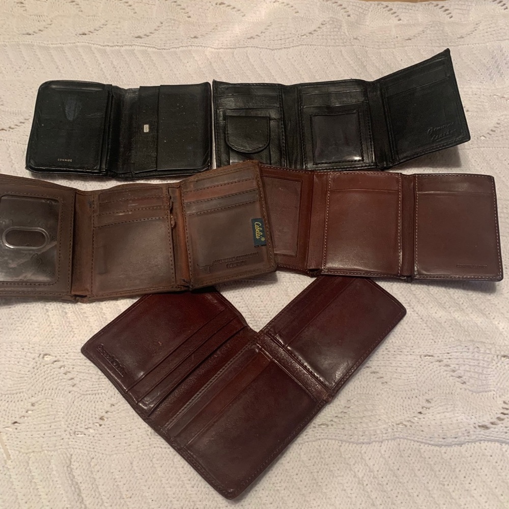Men’s billfolds— various brands